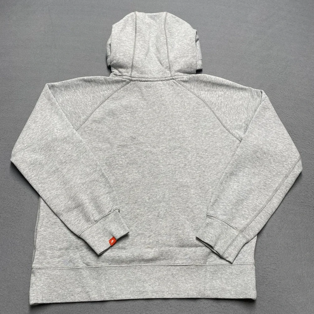 Nike Hoodie Mens Medium Gray Pullover‎ Graphic Swoosh Logo Sweatshirt 717289-063
